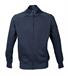 Felpa Uomo zip lunga 80% Cot. 20% Pol. Colore Blu Navy