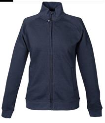 Felpa Donna zip lunga 80% Cot. 20% Pol. Colore Blu Navy