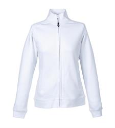 Felpa Donna zip lunga 80% Cot. 20% Pol. Colore Bianco