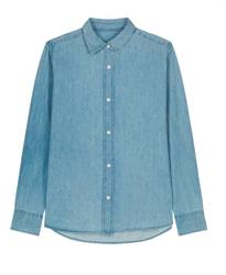 Camicia Uomo Jeans,Collo Button-Down, 100% Cot.Organico, 235grm2