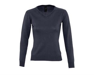 Pullover Donna collo V, Tess.49% cot. 49% acrilico 2% poliammide