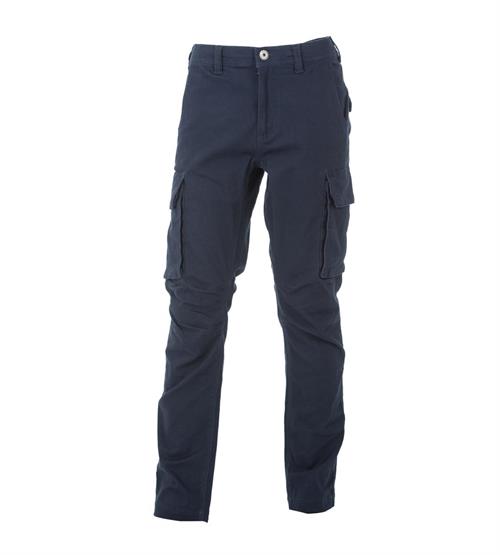 Pantaloni multitasche 98% Cot. 2% Elastan 260gr. Col. Blu Navy