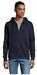 Felpa Unisex Zip Lunga c/Cappuccio in policotone Col. Blu