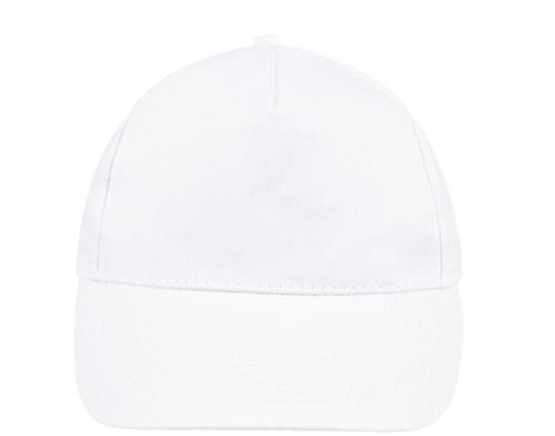 Cappello con frontino, 5 pannelli, 100% Cot. spazzolato leggero