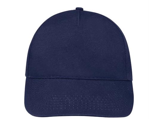 Cappello con frontino, 5 pannelli, 100% Cot. spazzolato leggero