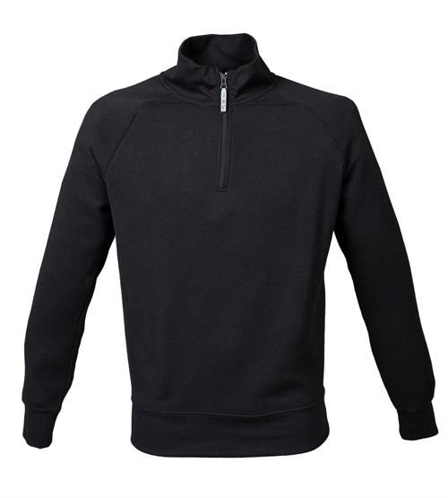 Felpa Uomo Collo zip 80% Cot.20% pol. 280gr/m2 Colore Nero