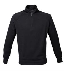 Felpa Uomo Collo zip 80% Cot.20% pol. 280gr/m2 Colore Nero
