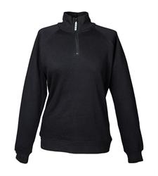 Felpa Donna Collo zip 80% Cot.20% pol. 280gr/m2 Colore Nero