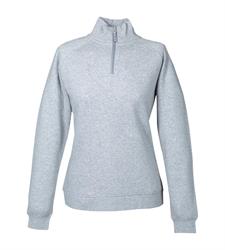 Felpa Donna Collo zip 80% Cot.20% pol.280gr/m2 Colore Grigio Mel