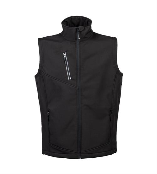 Gilet Uomo Soft Shell 3 strati, impermeabile, 320 gr Col. Nero