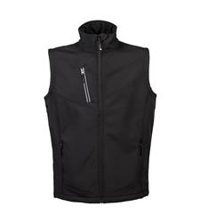 Gilet Uomo Soft Shell 3 strati, impermeabile, 320 gr Col. Nero